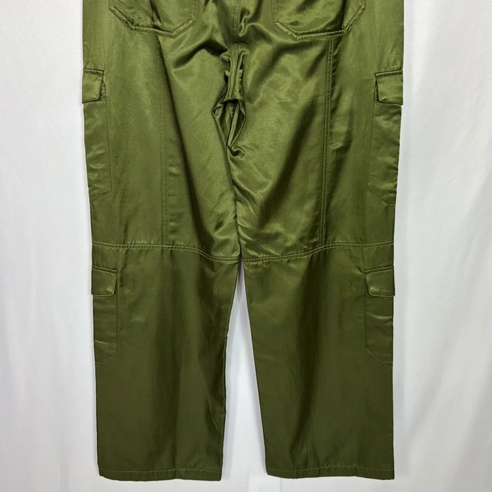 Rag & Bone Cailyn Japanese Satin Cargo Pants‎ Size 30 Army Green - Picture 11 of 16